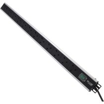 Excel 10 Way Vertical PDU 10x UK Socket Passive 13A C20 Plug Switched