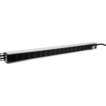 Excel 16 Way Vertical PDU 12x C13 4x C19 Socket Passive 32A IEC 60309 Plug