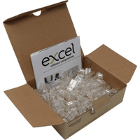 Excel Fast RJ45 Plug Suitable for U/UTP Cat5e and Cat6 (100-Pack)