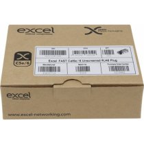 Excel Fast RJ45 Plug Suitable for U/UTP Cat5e and Cat6 (100-Pack)