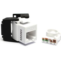 Excel Cat6 UTP Unscreened Low Profile Keystone Jack Toolless - White