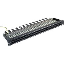 Excel Voice 60 Port 2-Pair RJ45 Patch Panel 1U - Black