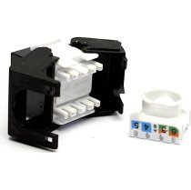Excel Cat6 UTP Unscreened Low Profile Keystone Jack Toolless - Black