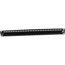 Excel Cat5e 24 Port Unscreened Through Coupler Patch Panel 1U - Black