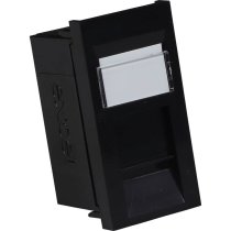Excel Cat6 UTP RJ45 Euro Standard Module - Black