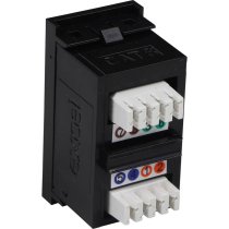 Excel Cat6 UTP RJ45 Euro Standard Module - Black