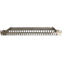 Excel 48 Port 1U Unloaded Chrome Keystone Frame