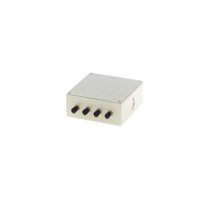 ST 4 Port Loaded Fibre Optic Patch Box 110mm x 110mm x 40mm