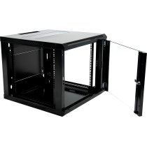 Excel 9U Wall Mounted Cabinet – WR400, 400mm Deep, Black, Fully Assembled