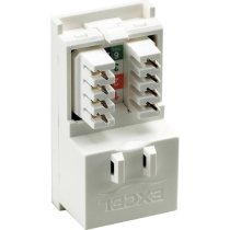 Excel Cat6 UTP RJ45 Low Profile Module - White