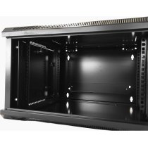 Excel 6U Wall Mounted Cabinet – WR500, 500mm Deep, Black, Fully Assembled