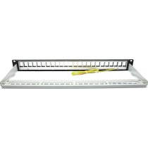 Excel Unloaded 24 Port Keystone Patch Panel Frame 1U Black