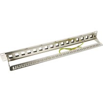 Excel 16 port 1U Unloaded Chrome Keystone Frame