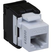 Excel Cat6 UTP Unscreened Keystone Jack Toolless - White