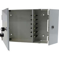 12 Port LC Quad 48-Core MM 2 Door Lockable Wall Mounted - Loaded