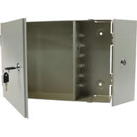 6 Port SC Duplex 2 Door Lockable Wall Mounted - Loaded