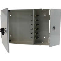 12 Port SC Duplex 2 Door Lockable Wall Mounted - Loaded