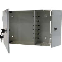 24 Port ST 2 Door Lockable Wall Mounted - Loaded