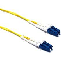 Excel Enbeam OS2 Fibre Optic Patch Lead LC-LC Singlemode 9/125 Duplex LS0H Yellow 20m