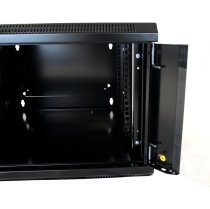 Excel 12U Wall Mounted Data Cabinet – WR500, 500mm Deep, Black, Flat-Packed