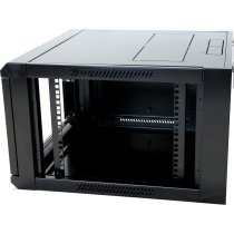 Excel 6U Wall Mounted Cabinet – WR500, 500mm Deep, Black, Flat-Packed