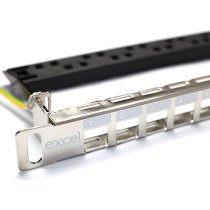 Excel 24 port 0.5U Unloaded Chrome Keystone Frame