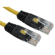 Cat5e UTP RJ45 Ethernet Crossover Patch Leads 3m - Yellow