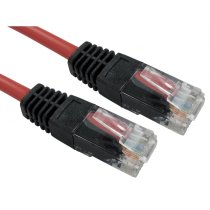 Cat5e UTP RJ45 Ethernet Crossover Patch Leads 10m - Red