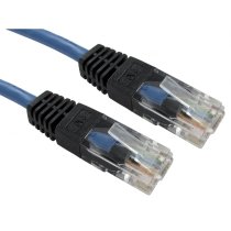 Cat5e UTP RJ45 Ethernet Crossover Patch Leads 1m - Blue