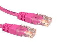 Cat5e UTP RJ45 Ethernet Patch Cable 0.5m - Pink - 26AWG